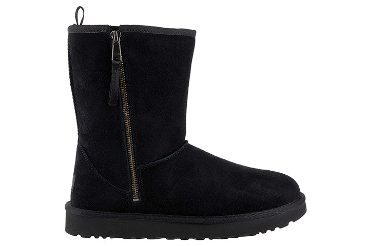 (WMNS) UGG Classic Short Dual Zip 'Black' 9431247-BLK