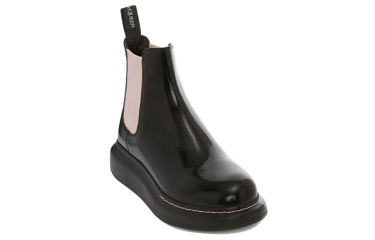 (WMNS) Alexander McQueen Hybrid Chelsea Boot 'Black Sugar Pink' 586398WHX521123