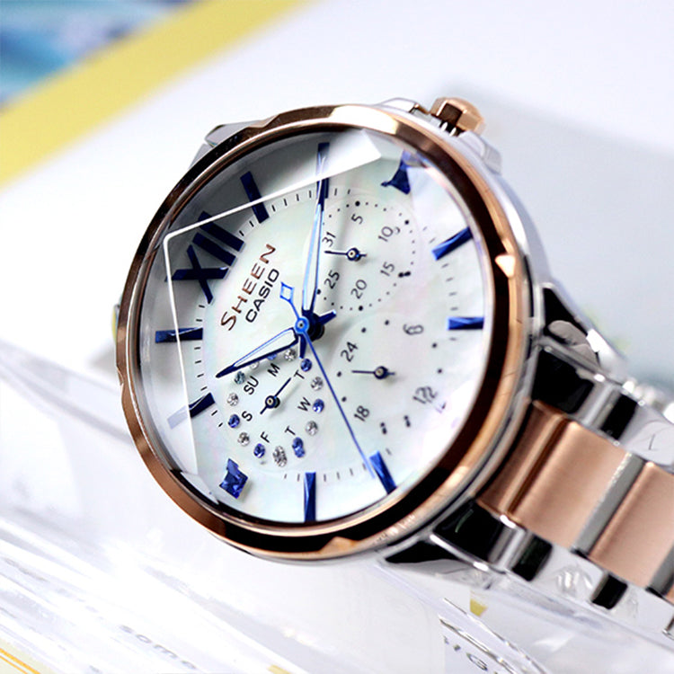 CASIO SHEENSeries es Silver/Golden White Analog SHE-3056SPG-7A