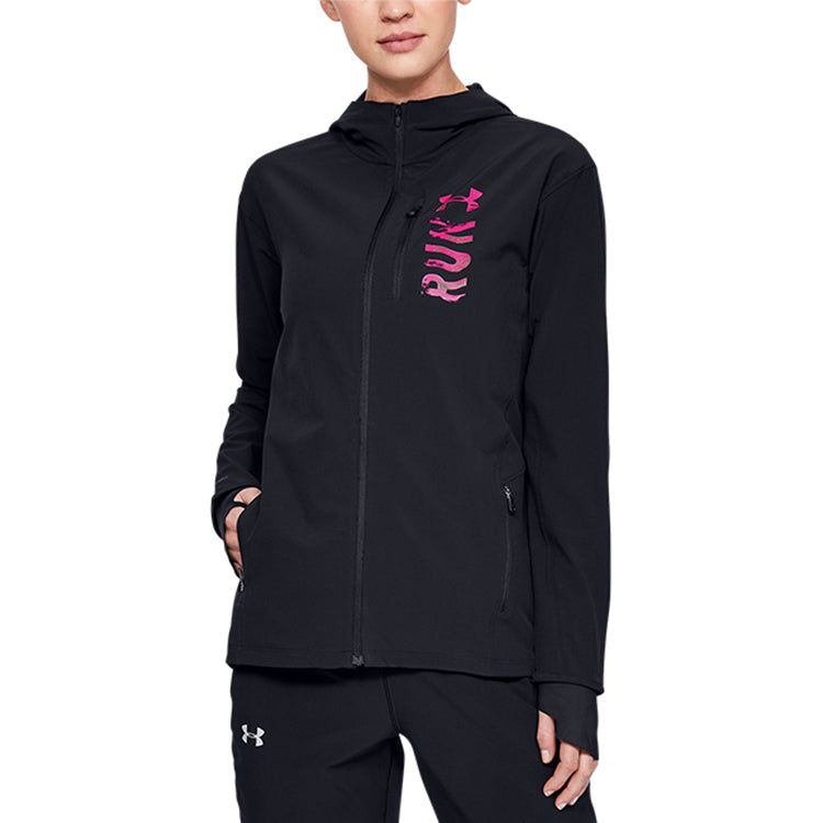 (WMNS) Under Armour Storm Running Sports Jacket Black 1348502-001