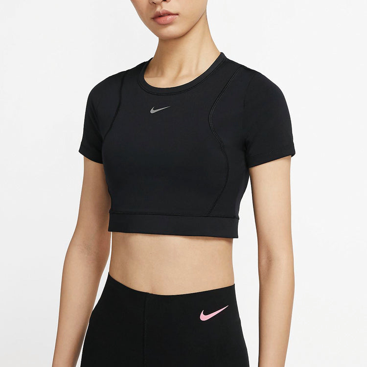 (WMNS) Nike AeroAdapt Tops Short Sleeve 'Black' CJ3587-010