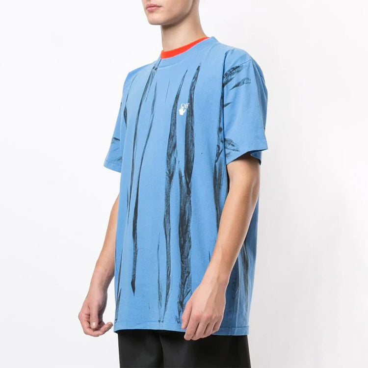 Off-White Reflective Arrow Tie Dye Short Sleeve Blue OMAA027T20JER0831080