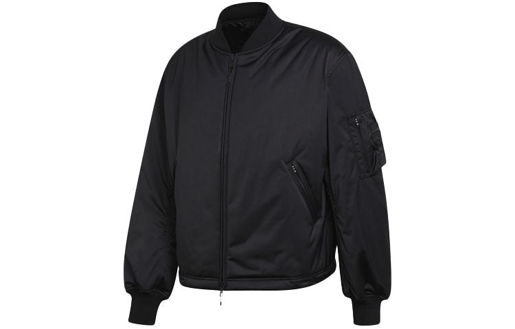 Men's Y-3 Black Back Logo Printing Long Sleeves Jacket Black GK4481