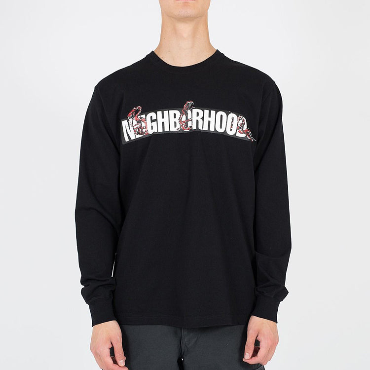 NEIGHBORHOOD Unisex SS20 Rattlesnake-1 Logo Printing Sweateshirt Black 201PCNH-LT09