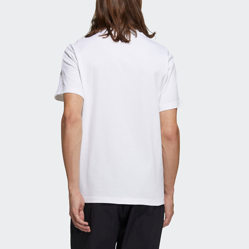 adidas neo M Sw Gr Tee Contrasting Colors Pocket Loose Sports Short Sleeve White H55268