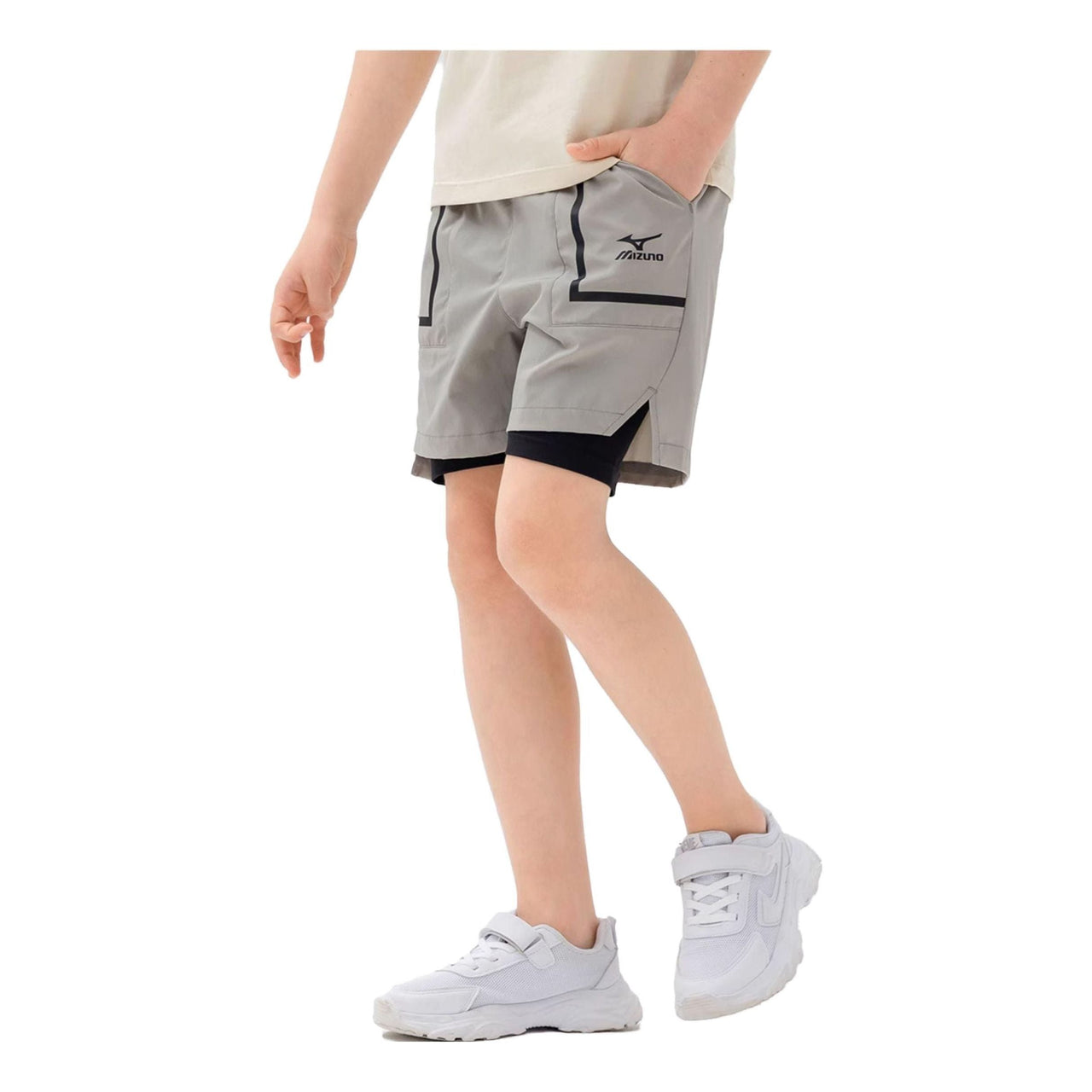 (GS) Mizuno Quick Dry Shorts 'Grey' 32CF3408