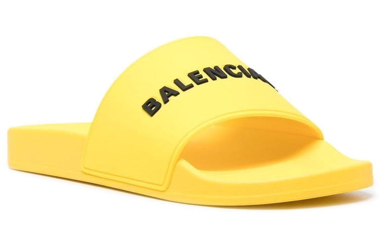Balenciaga Pool Slides 'Yellow Black' 565826W1S807010