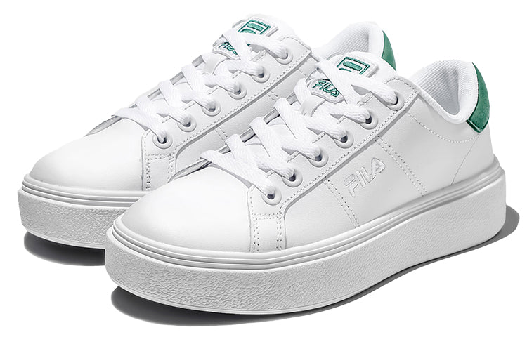 FILA Stylish Low Top Casual Skate Shoes Unisex White Green Korean Version 'White Green' 1TM01397E_143