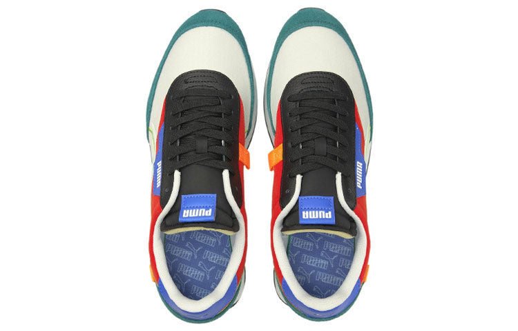 PUMA Unisex Future Rider Twofold Sd Running Shoes Green/Red/Black 381052-12