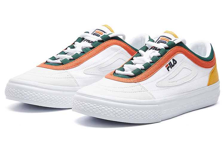 FILA CLASSIC BOARDER skateboard canvas shoes White/Yellow/Orange F12M034423FWN