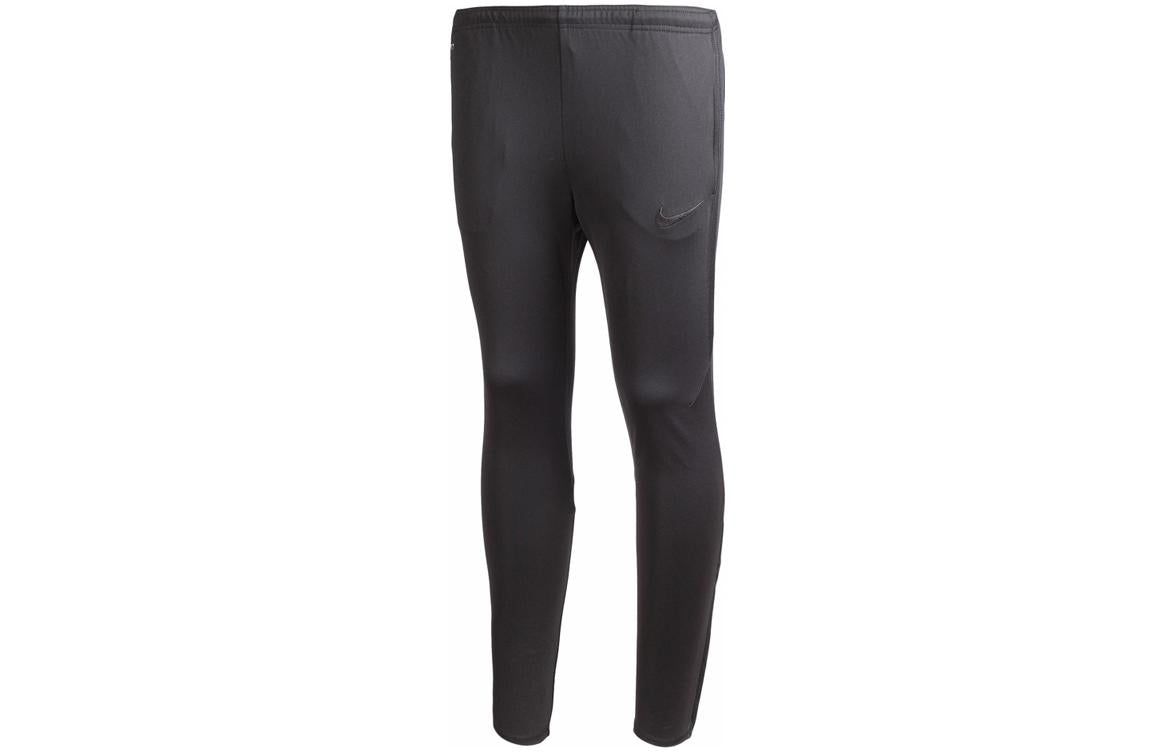 Men's Nike Sports Living Series Solid Color Logo Embroidered Slim Fit Straight-Leg Casual Pants/Trousers Black 688413-011