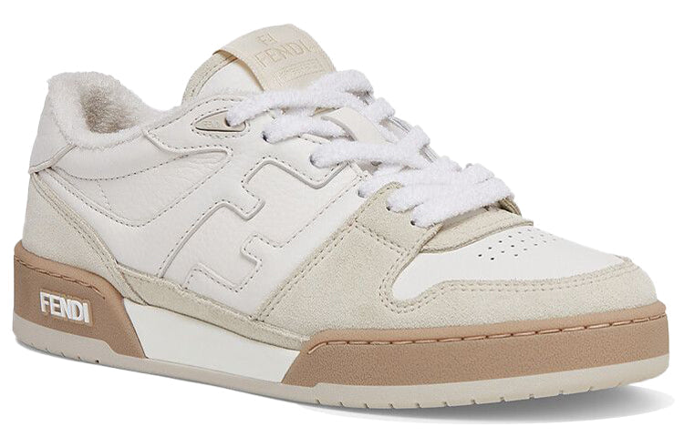 (WMNS) FENDI Match Low Top Suede 'White' 8E8252AHH2F1FHS