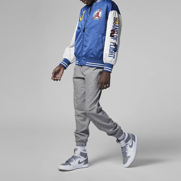 (GS) Air Jordan Leather Jacket 'Blue' FJ5347-485