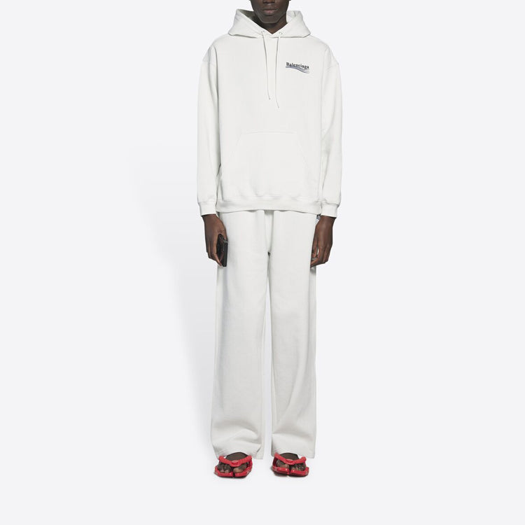 Men's Balenciaga Political Campaign Alphabet Pattern Embroidered White 600583TKVI99084