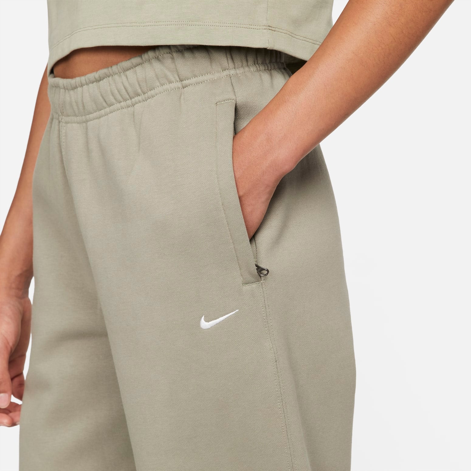 (WMNS) Nike Solo Swoosh Sweatpants 'Light Army Olive' CW5565-320