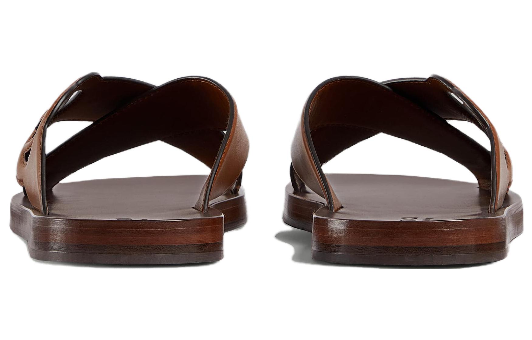 Gucci Side Interlocking G Slide Sandals 'Brown' 738471-US000-2535