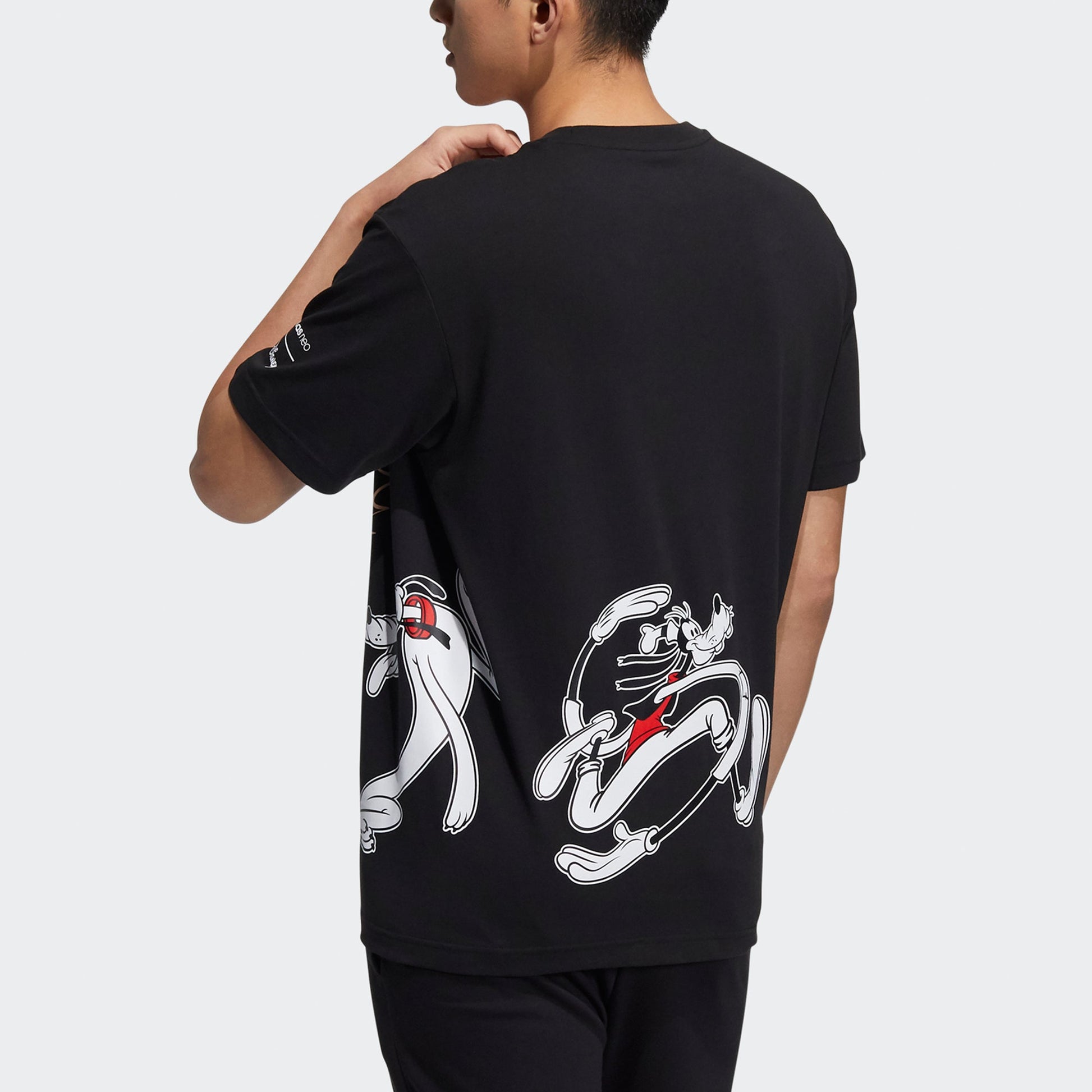 adidas neo M Mf Tee 2 Printing Round Neck Sports Short Sleeve Black HF0452