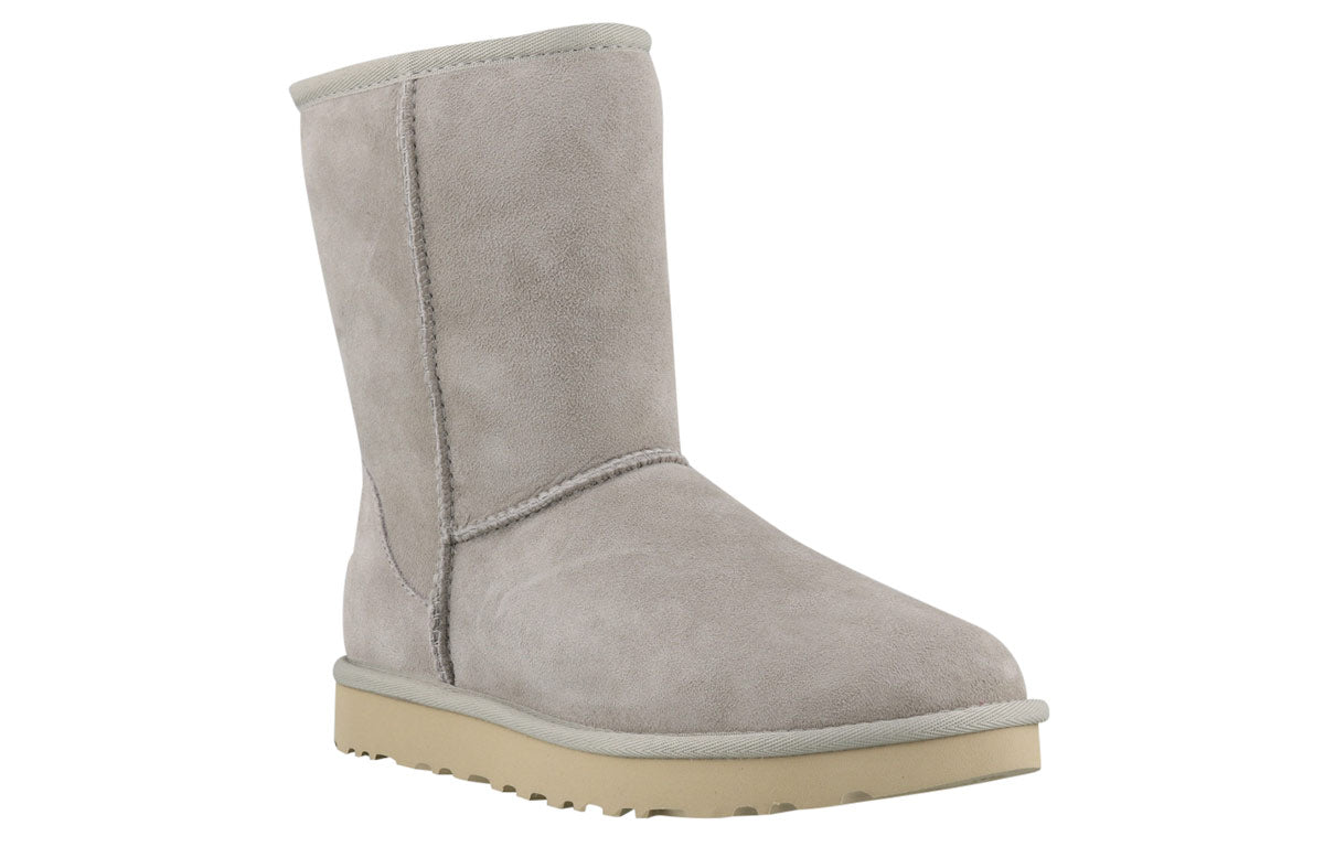 (WMNS) UGG Classic Short II Fleece Lined Gray White 1016223-GOA