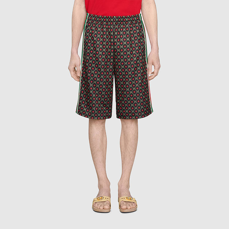 Gucci Star Print Track Shorts 'Brown Green Red' 575736-XJBA6-1145