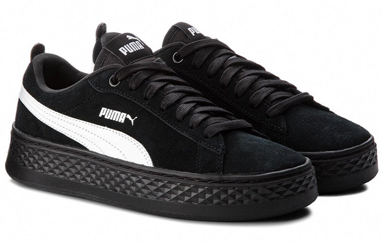 (WMNS) PUMA Smash Platform SD 'Black White' 366488-02