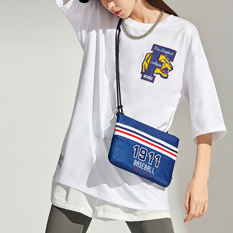FILA FUSION Casual Loose Pullover Round Neck Short Sleeve White T11M112103F-WT