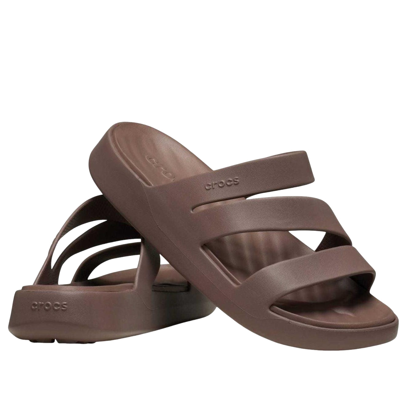 (WMNS) Crocs Getaway Strappy 'Truffle' 209587-0LF