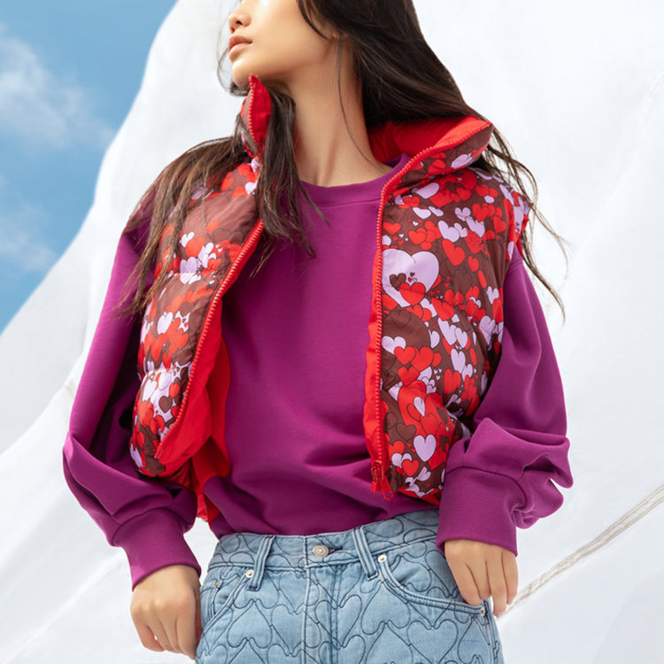 (WMNS) Levi's Super Puffer Round-neck Swea Purple A0383-0000