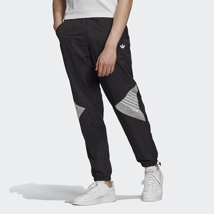 adidas originals Tolima-02 Trackp Reflective Logo Casual Training Sports Long Pants Black GD5804