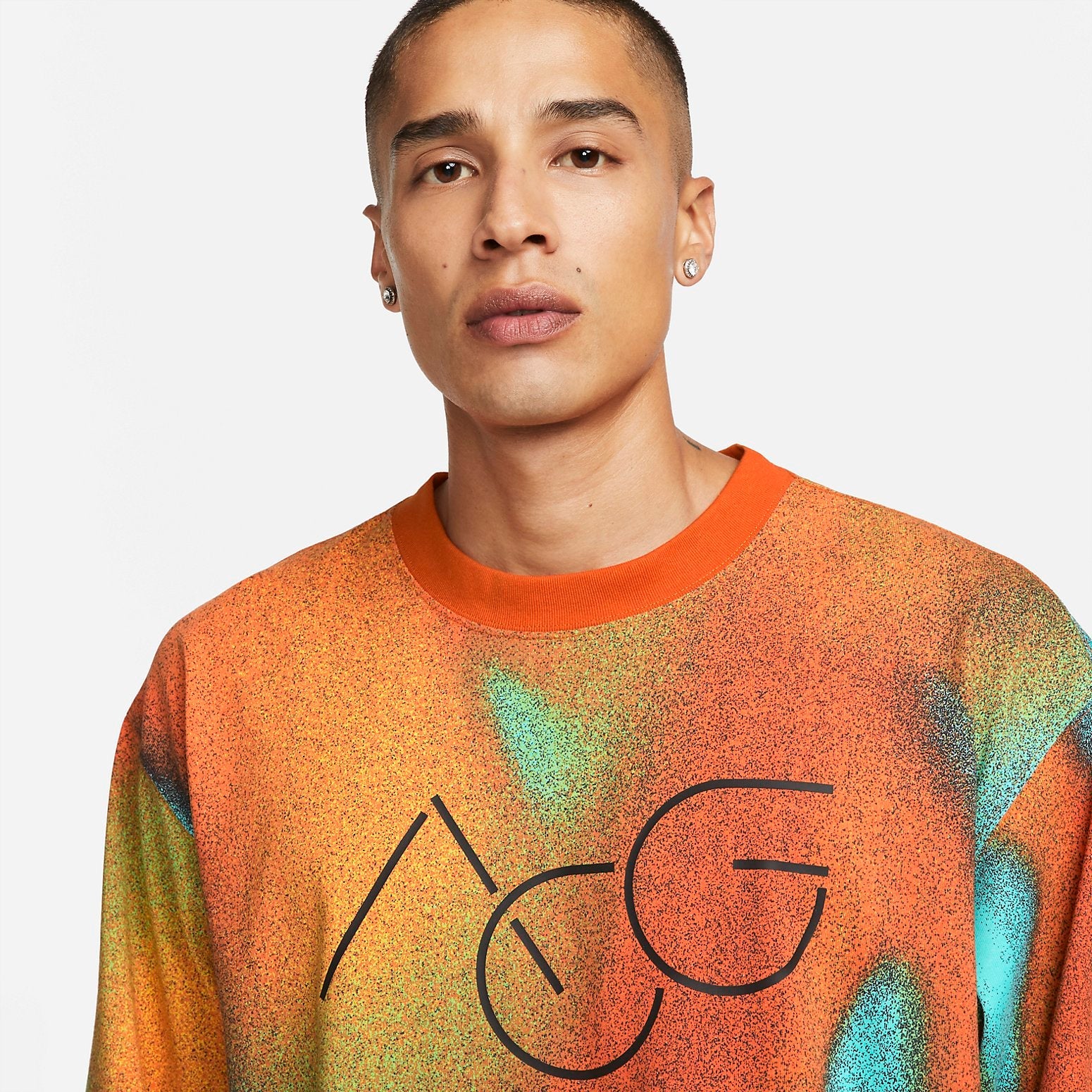 Nike ACG Allover Print Long Sleeve T-Shirt 'Orange' DV9664-719