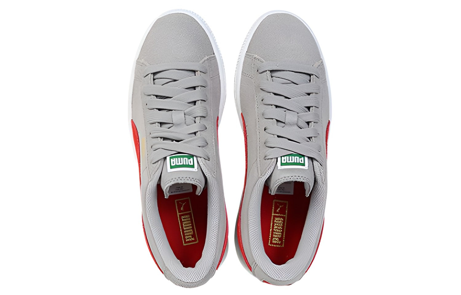 (WMNS) PUMA Suede Classic Jr 'Gray Red' 355110-42