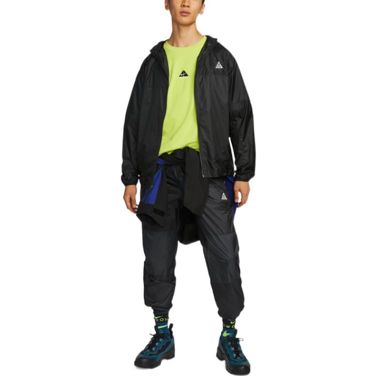 Men's Nike Solid Color Small Logo Label Waterproof Bundle Feet Sports Pants/Trousers/Joggers Black DB1135-045