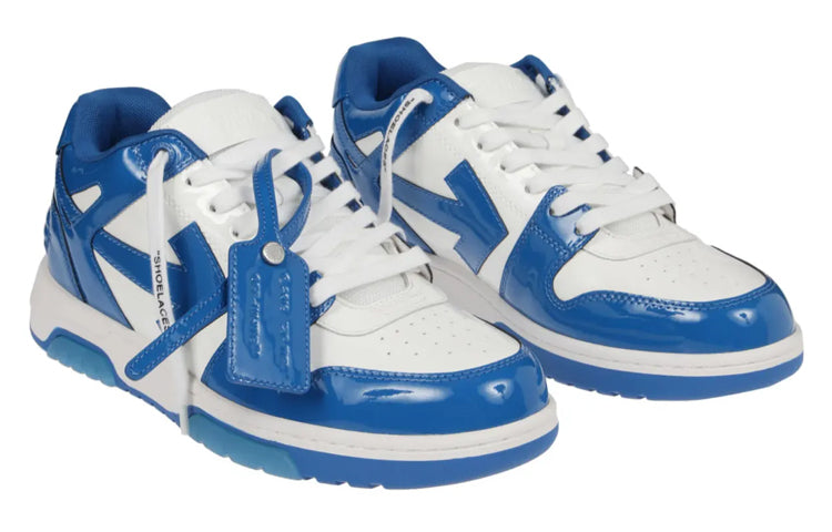 Off-White Out Of Office Low-Top Patent Sneaker 'Blue White' OMIA189F22LEA0060145