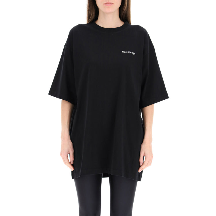 Balenciaga SS21 BB Letter Logo Round-neck Black 641655TJV871070