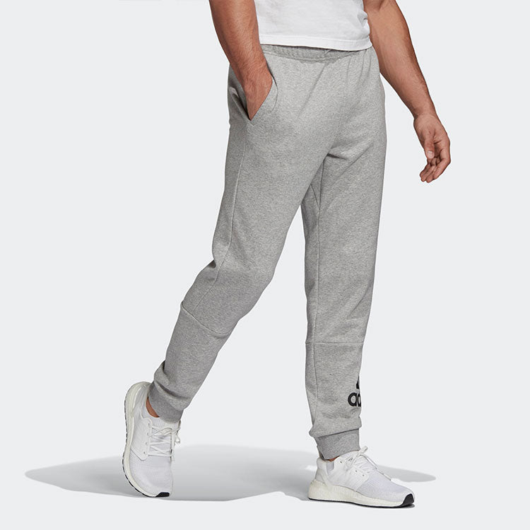 adidas Logo Printing Bundle Feet Sports Pants Version Gray GC7345