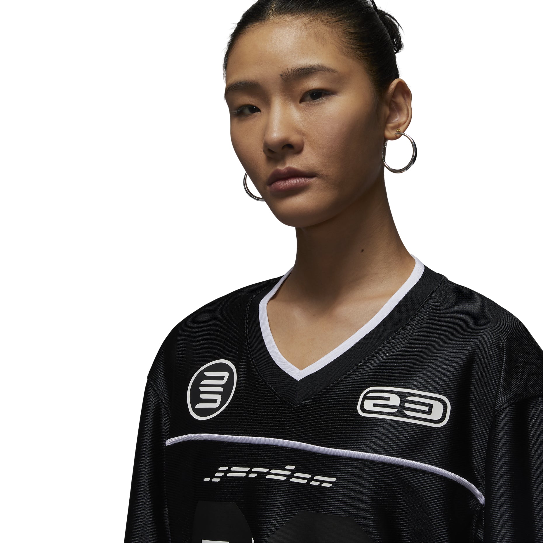 (WMNS) Air Jordan Long Sleeve Jersey Asia Sizing 'Black' HF9460-010