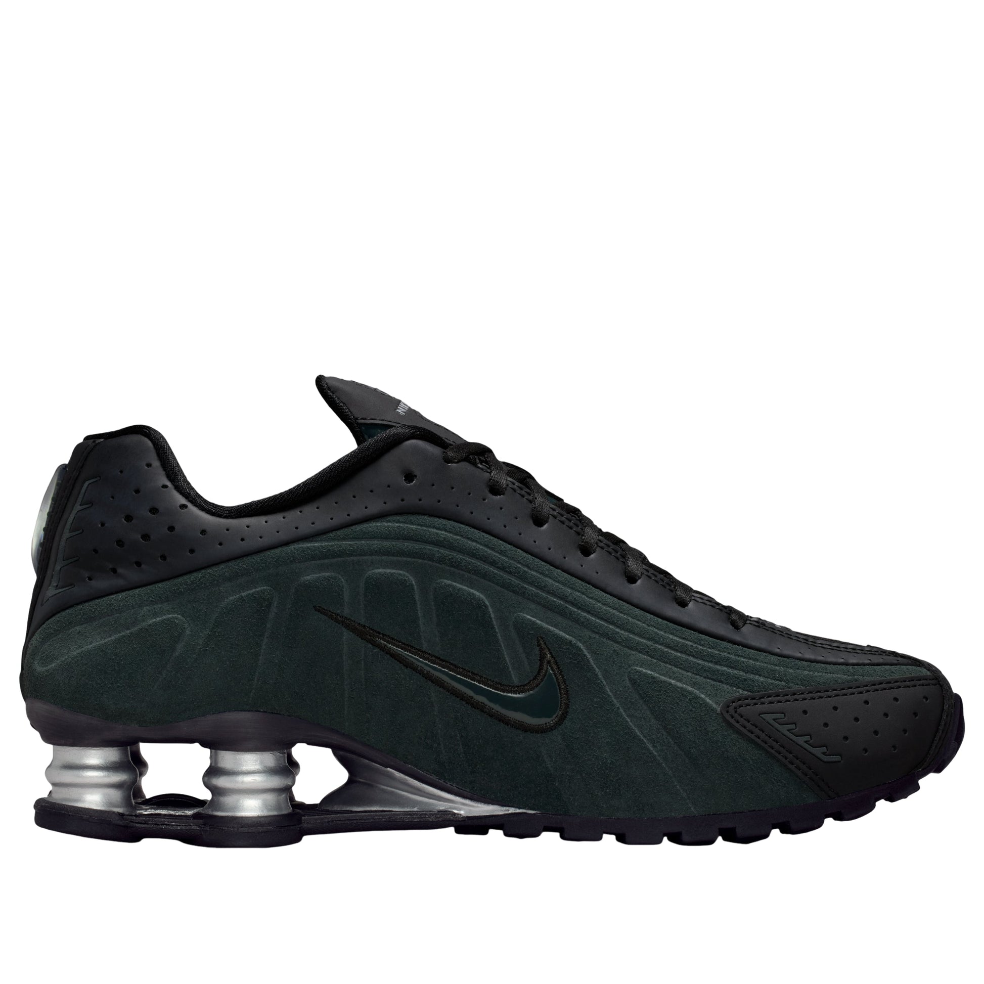 (WMNS) Nike Shox R4 'Black Silver Seaweed' HQ7739-002