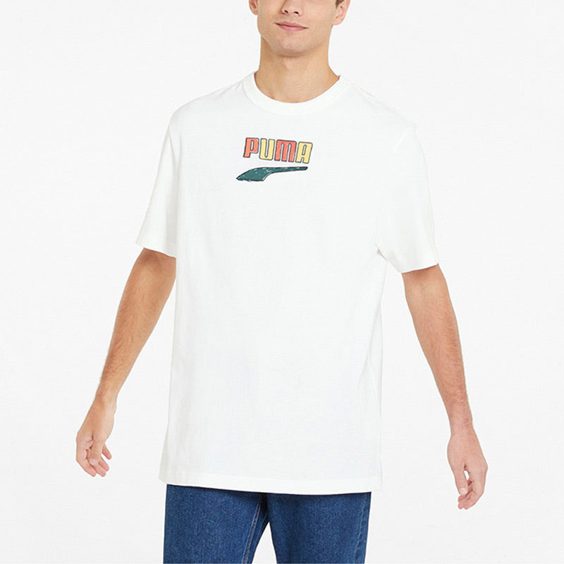 PUMA Downtown Logo Tee 'White' 535359-02