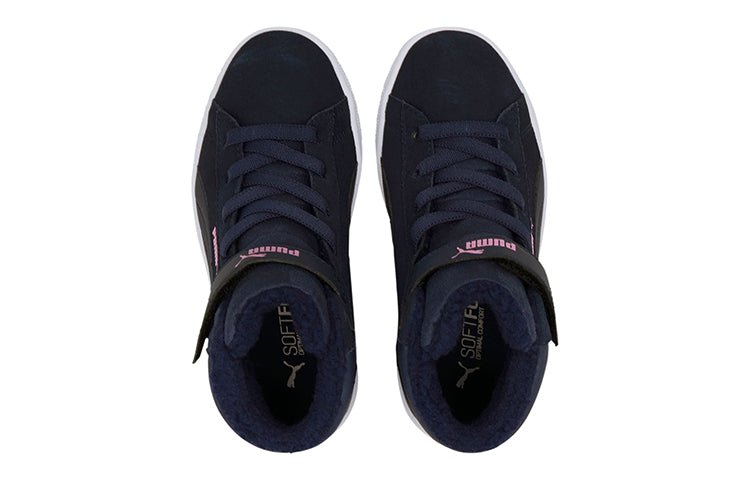 (PS) PUMA Vikky V2 Mid Fur Fleeced Casual Board Shoes Blue/Pink 370623-04