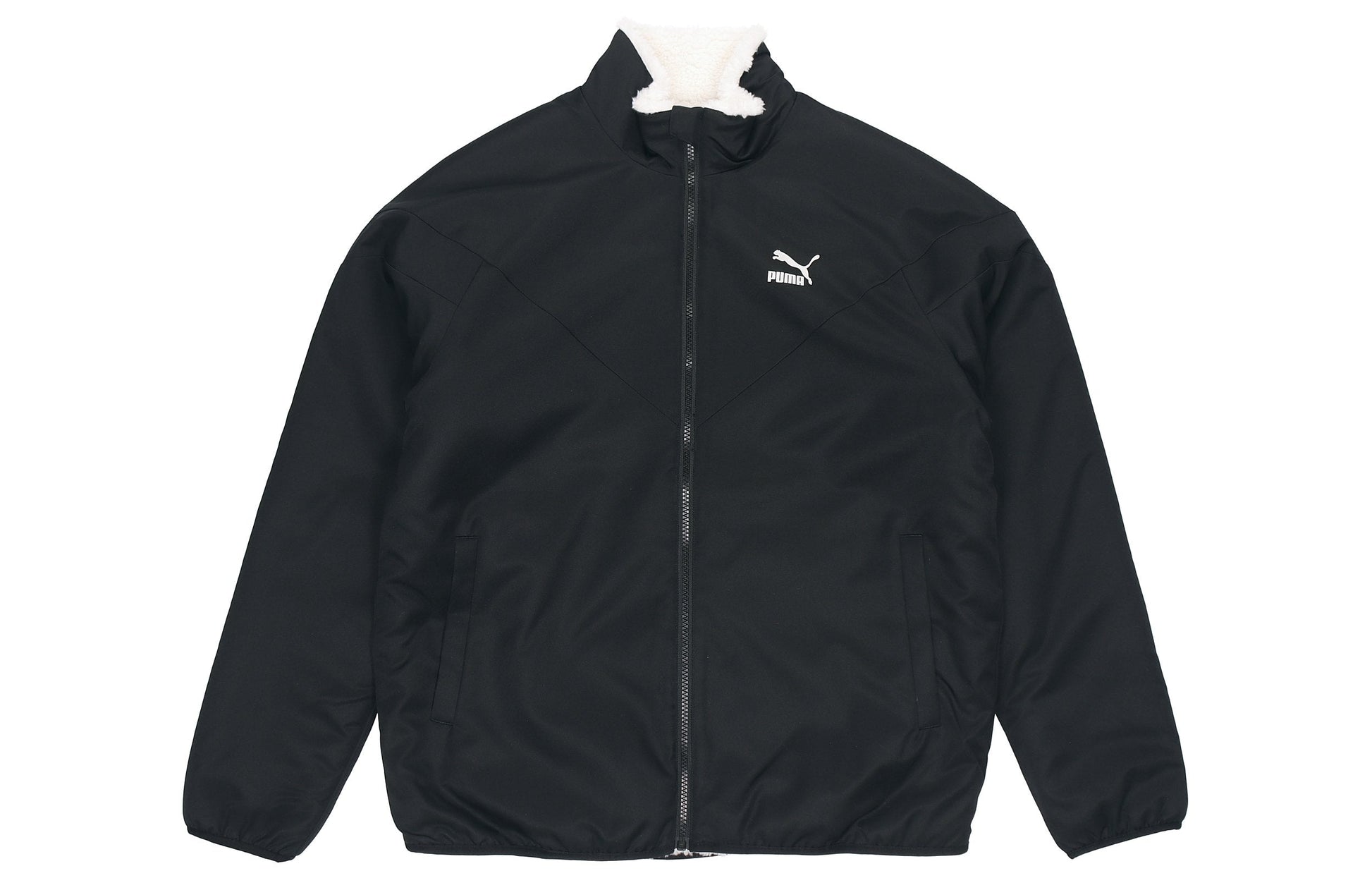 PUMA Sherpa Reversible lamb's wool Stay Warm Stand Collar Jacket White 530028-01