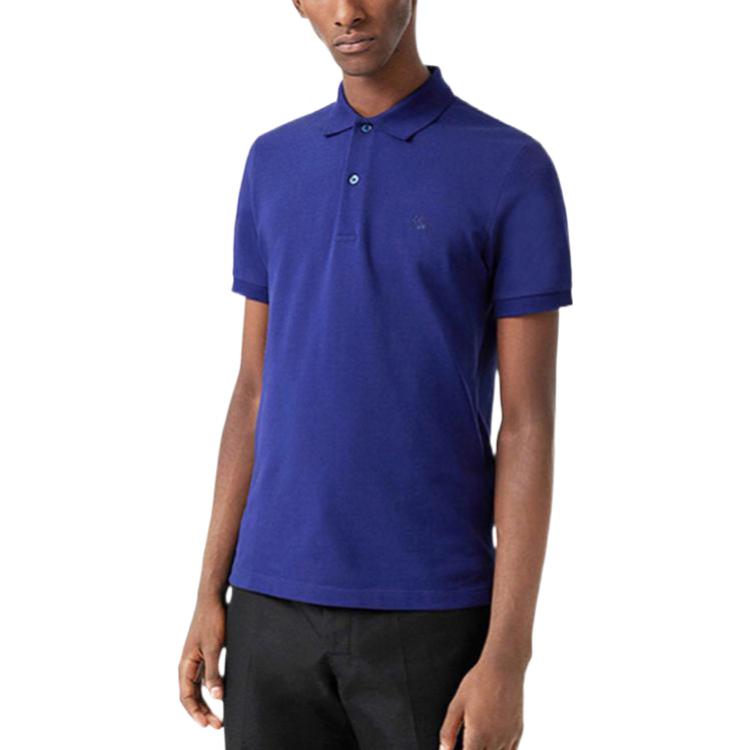 Men's Burberry Short Sleeve Polo Shirt Purple Blue 80271121