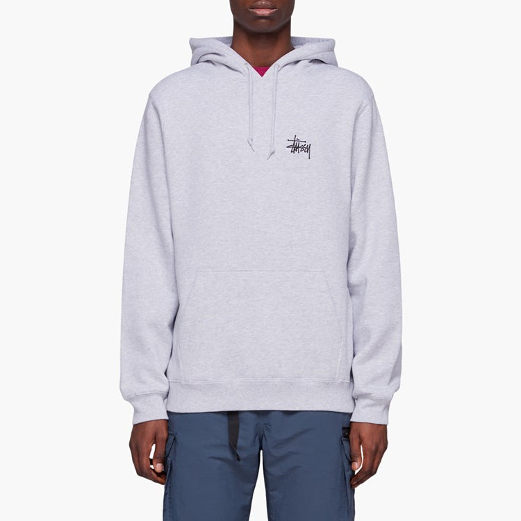 Stussy Basic Hood Logo Back Alphabet Logo Pullover Unisex Gray 1914460-0404