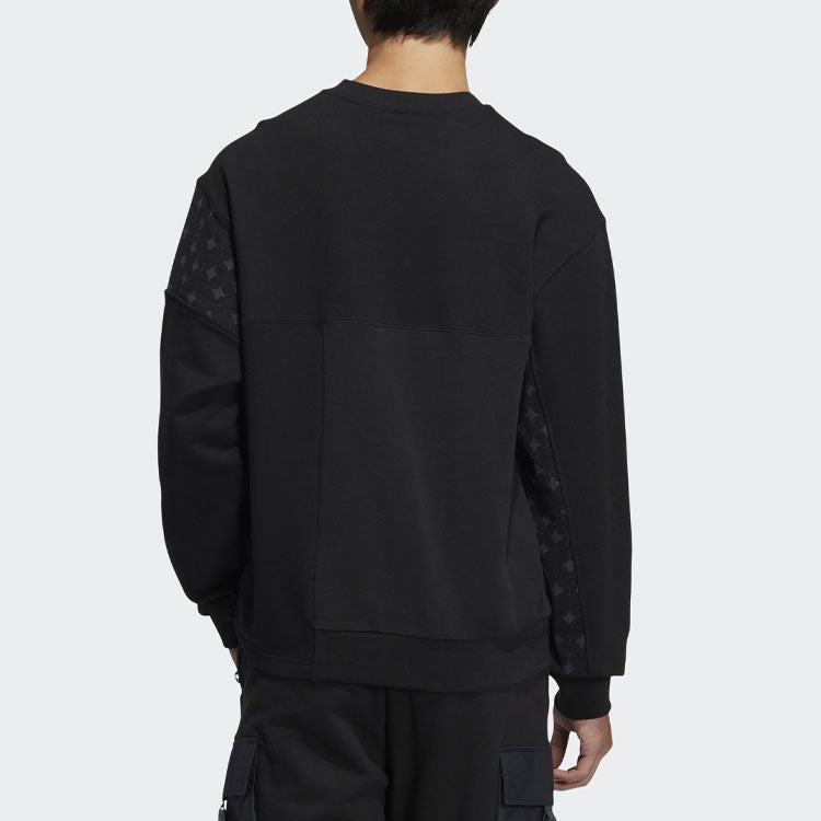 adidas originals CNY Limited Pattern Printing Sports Round Neck Pullover Black HC0565