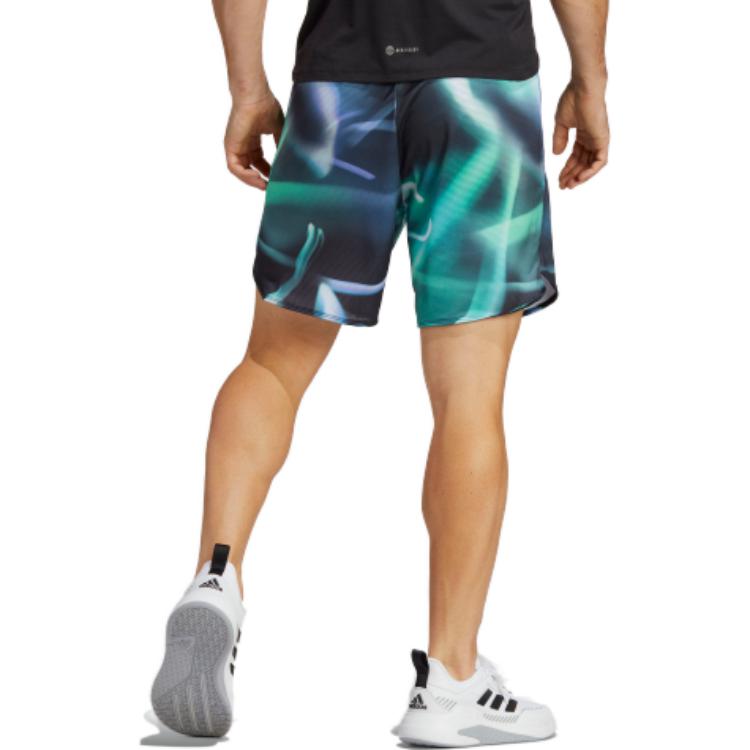 adidas Designed For Training HEAT.RDY HIIT Allover Print Training Shorts 'Green Black' IC2040