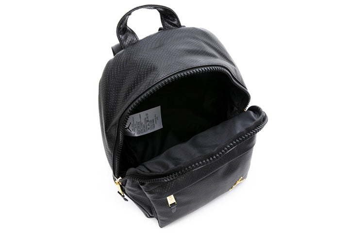 Air Jordan Snake Pattern PU Leather Large Capacity Schoolbag Backpack Black / Gold Color DO9259-011