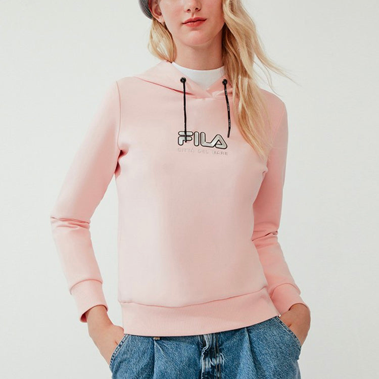 (WMNS) FILA logo Sports Hoodie Pink F11W018222F-LP