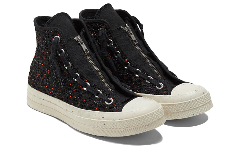 (WMNS) Converse Chuck 70 High 'Speckled Black Crochet' 570784C