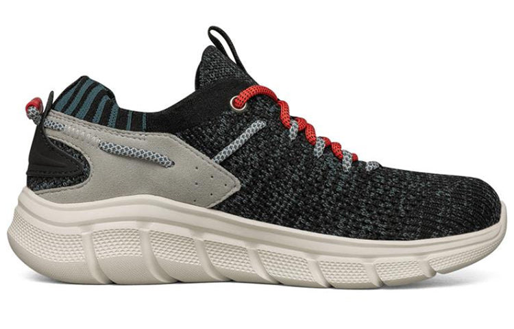 (WMNS) Skechers Bobs B Flex Running Shoes Black/White/Grey 117115-BLK