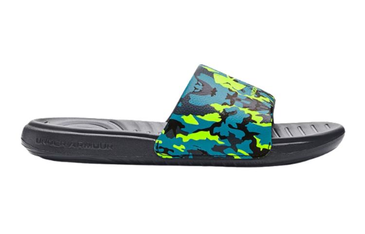 (PS) Under Armour Ansa Graphic Slides 'Black Green' 3024438-300
