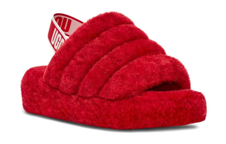 (WMNS) UGG Fluff Yeah Slide 'Ribbon Red' 1095119-RBRD