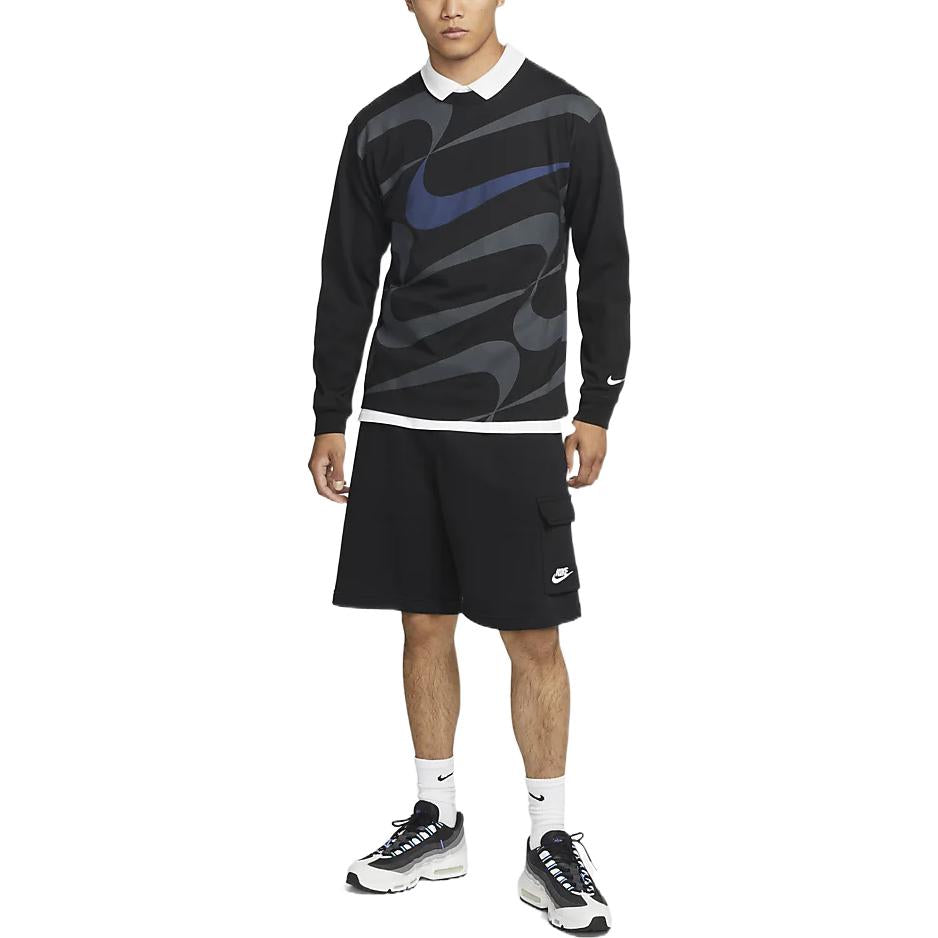 Nike Casual Sports Round Neck Pullover Long Sleeves Hoodie Men's Black DX4225-010